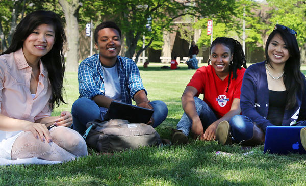 Student group on campus